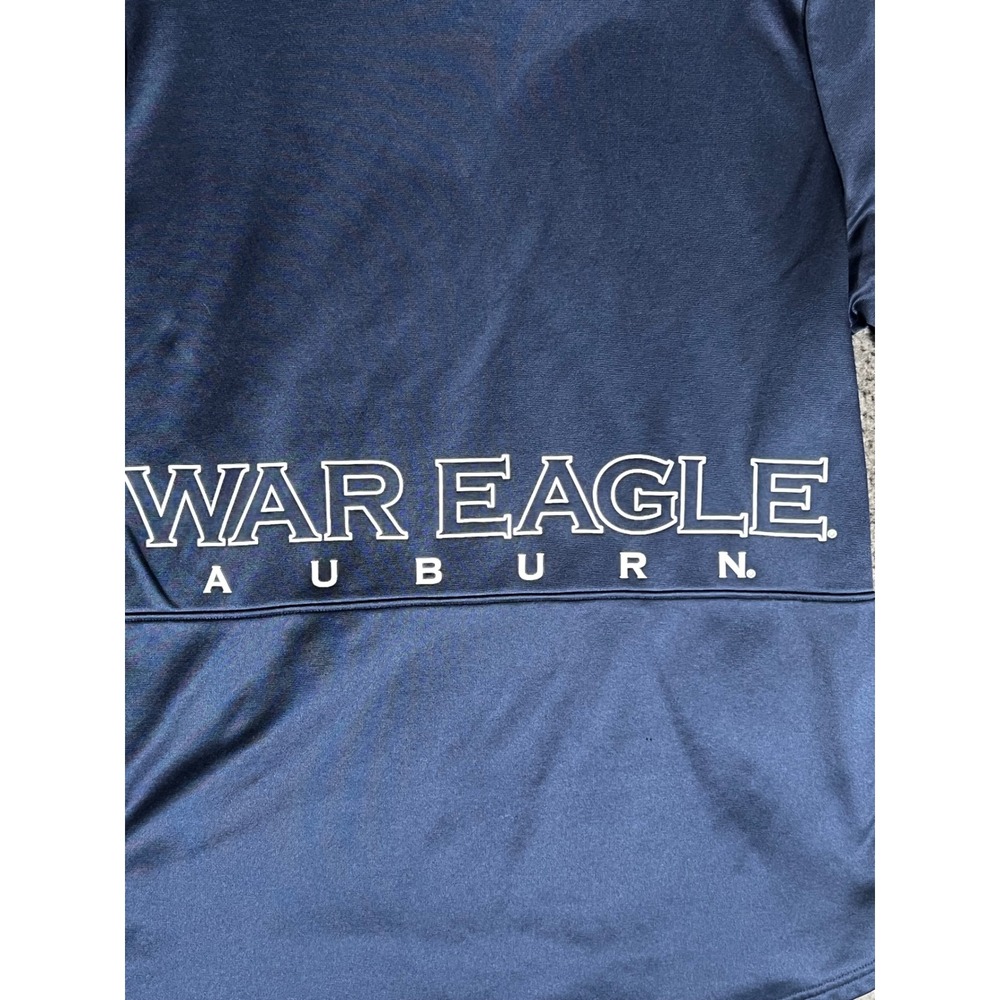 Under Armour Auburn Tigers Mens Large War Eagle Quarter Zip Pullover Navy Blue - Picture 10 of 10